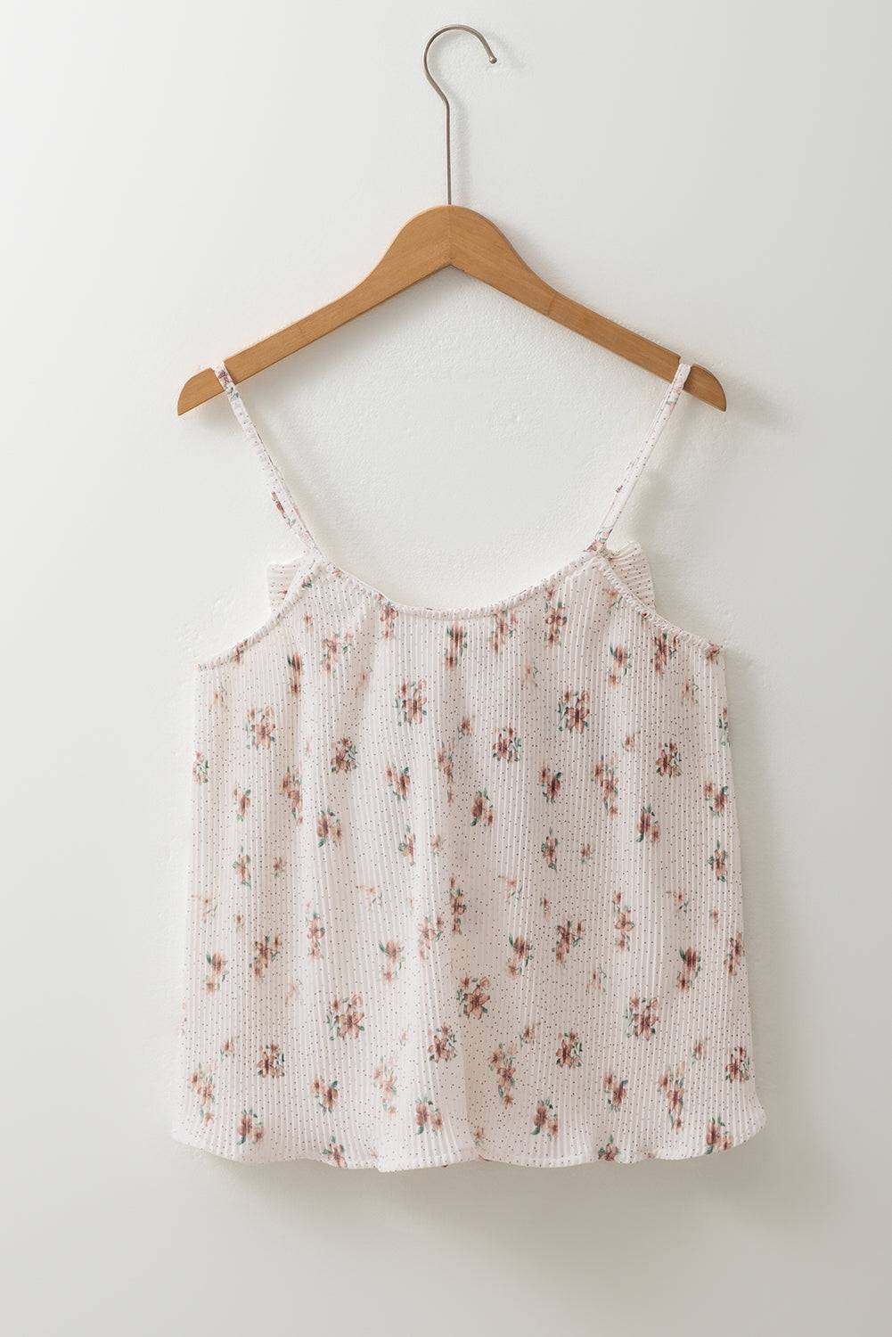 Floral Bow Back Scoop Neck Cami - Clothes For Her Online Store