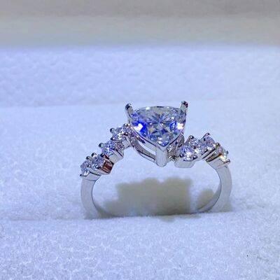 1 Carat Moissanite 925 Sterling Silver Ring - Clothes For Her Online Store