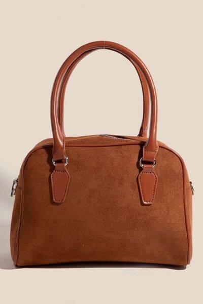 Fame Faux Leather Handle Boxy Handbag - Clothes For Her Online Store