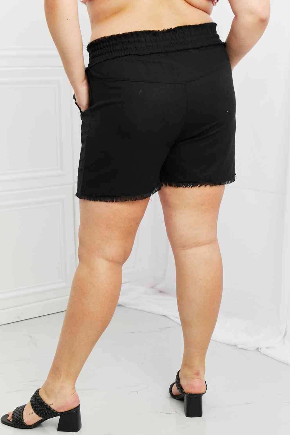 Zenana Seaside Full Size Linen Shorts - Clothes For Her Online Store