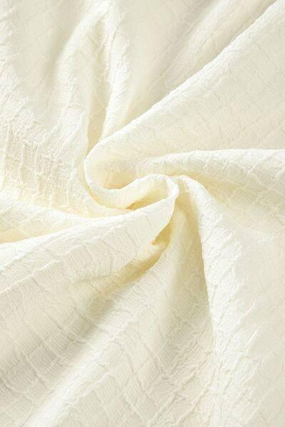Floral Embroidered Notched Puff Sleeve Blouse - Clothes For Her Online Store