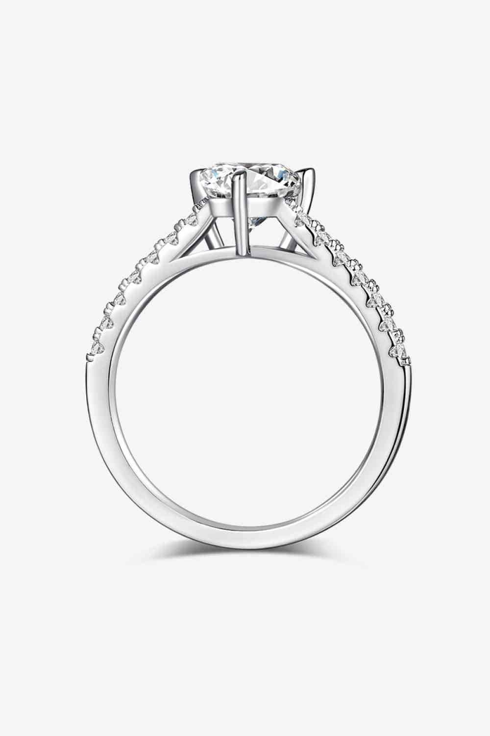 1 Carat Moissanite Triangle 925 Sterling Silver Ring - Clothes For Her Online Store
