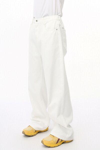 Wide Leg Jeans with Pockets - Clothes For Her Online Store