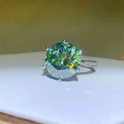 10 Carat Moissanite 925 Sterling Silver Ring - Clothes For Her Online Store