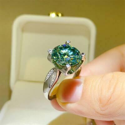 5 Carat Moissanite Zircon 925 Sterling Silver Ring - Clothes For Her Online Store