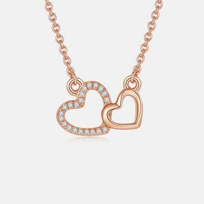 Moissanite 925 Sterling Silver Heart Necklace - Clothes For Her Online Store