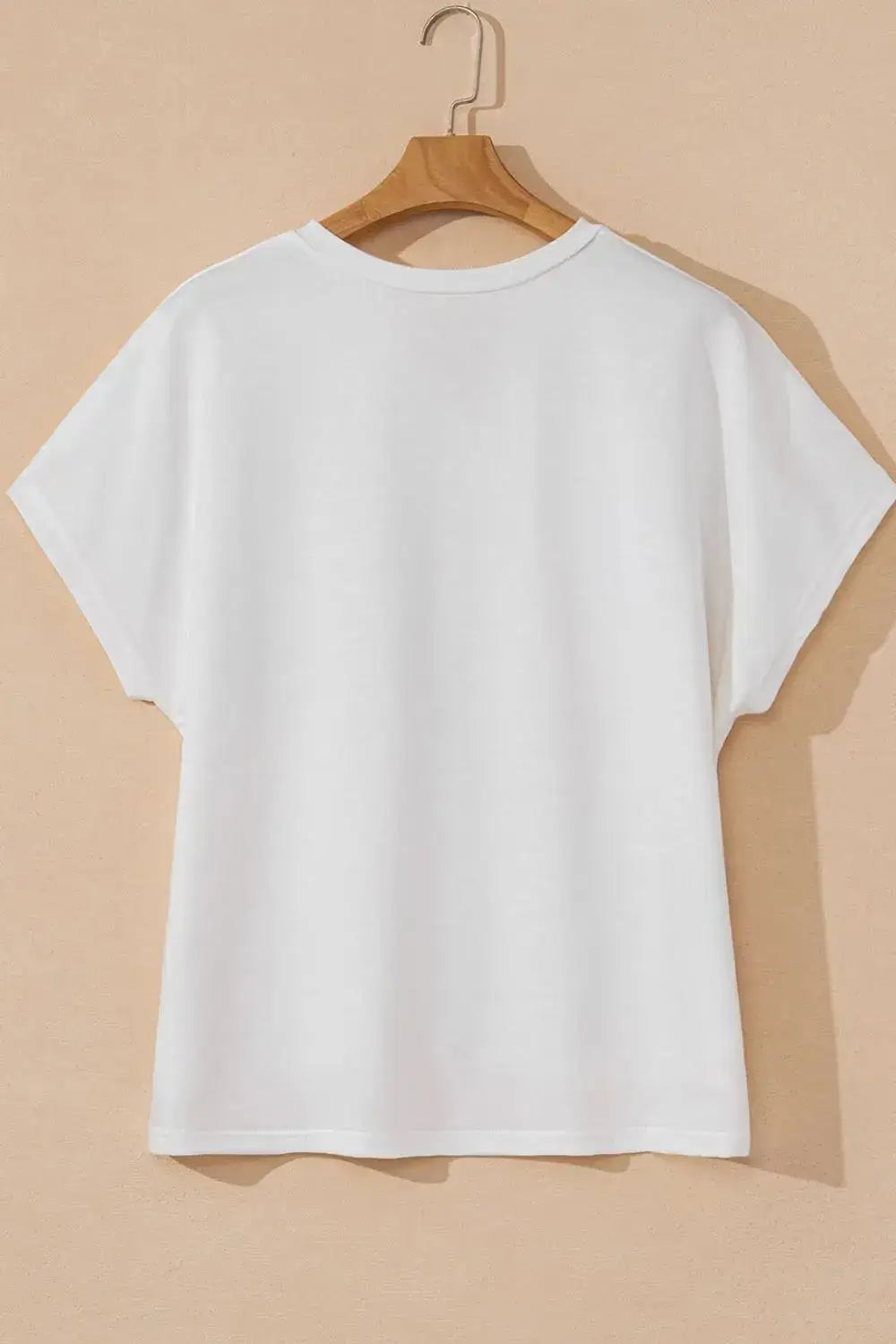 Floral Applique Notched Dolman Sleeve Top - Clothes For Her Online Store