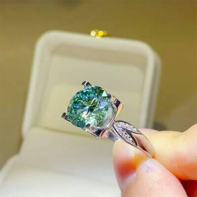 5 Carat Moissanite Zircon 925 Sterling Silver Ring - Clothes For Her Online Store