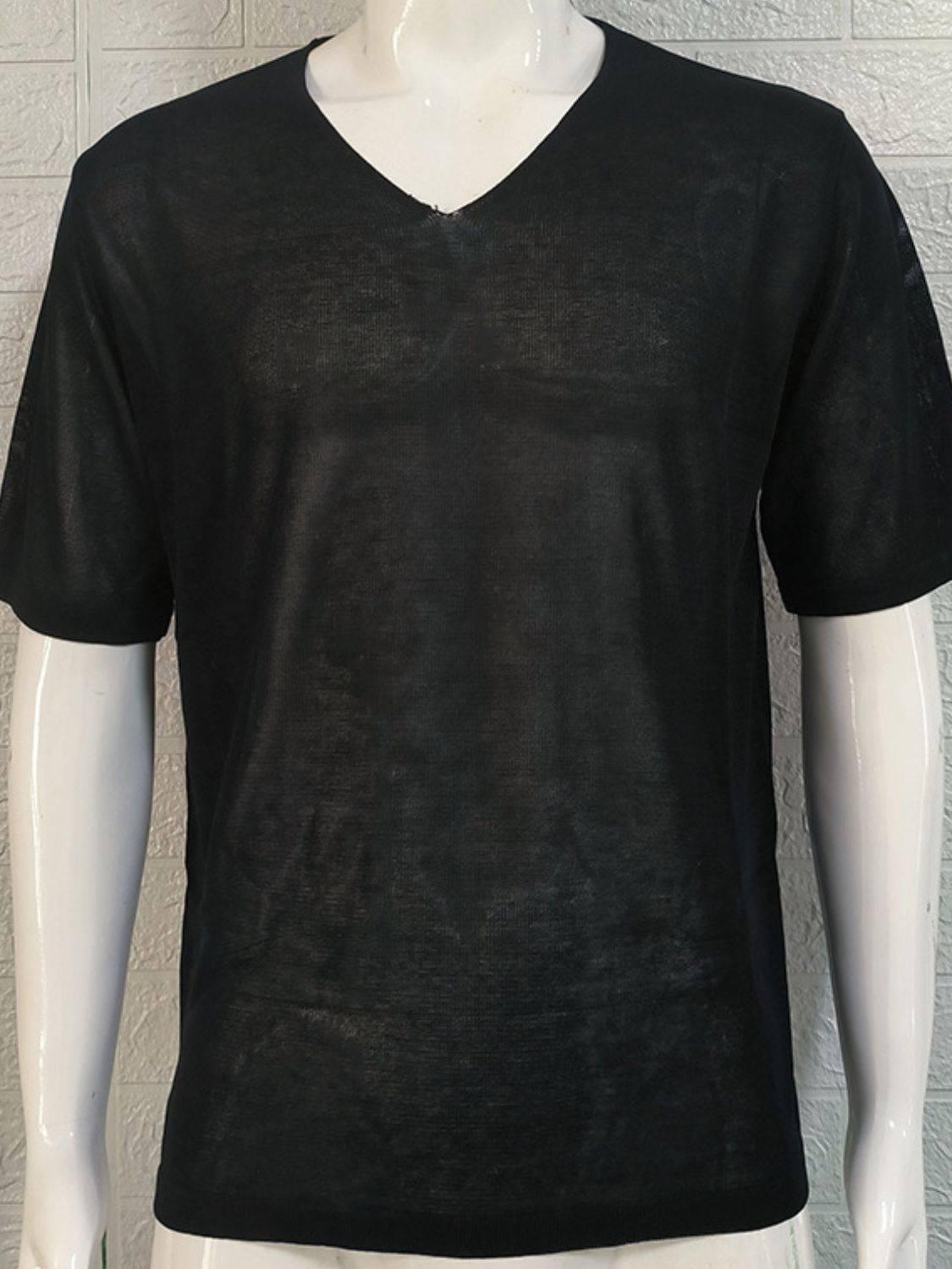Men's V-Neck Short Sleeve T-Shirt - Clothes For Her Online Store