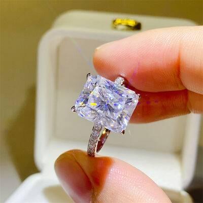 5 Carat Moissanite Zircon 925 Sterling Silver Ring - Clothes For Her Online Store