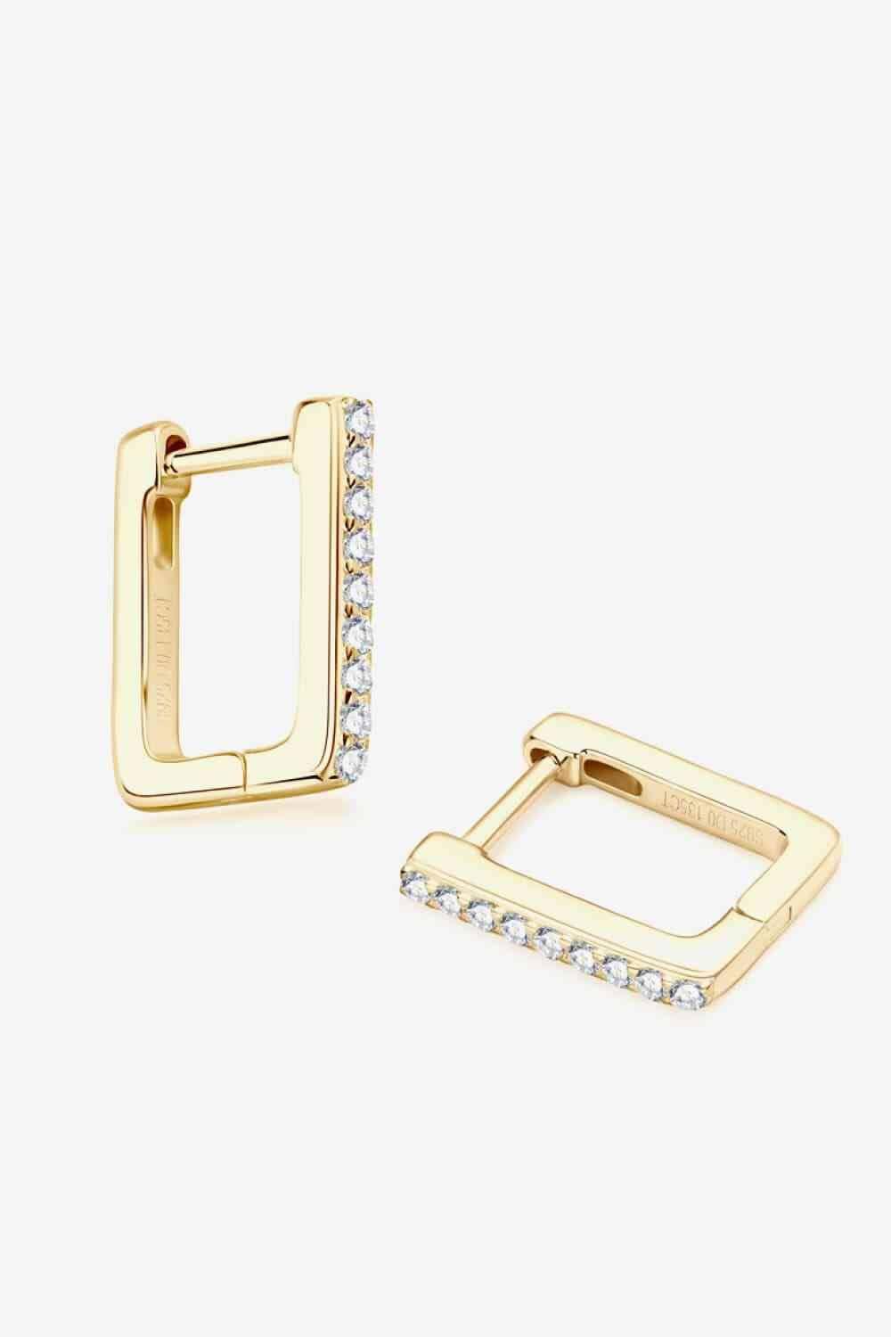 Moissanite Geometric 925 Sterling Silver Earrings - Clothes For Her Online Store