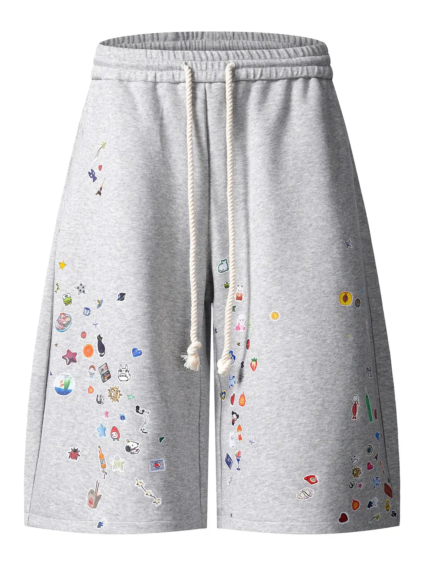 Men's Printed Drawstring Casual Shorts
