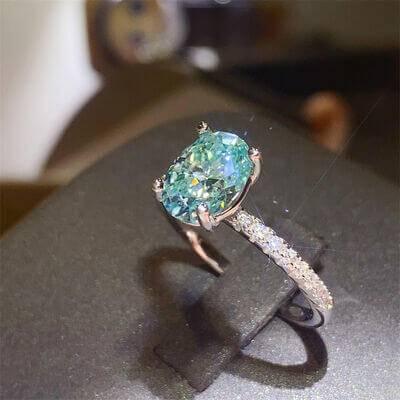 2 Carat Moissanite Zircon 925 Sterling Silver Ring - Clothes For Her Online Store