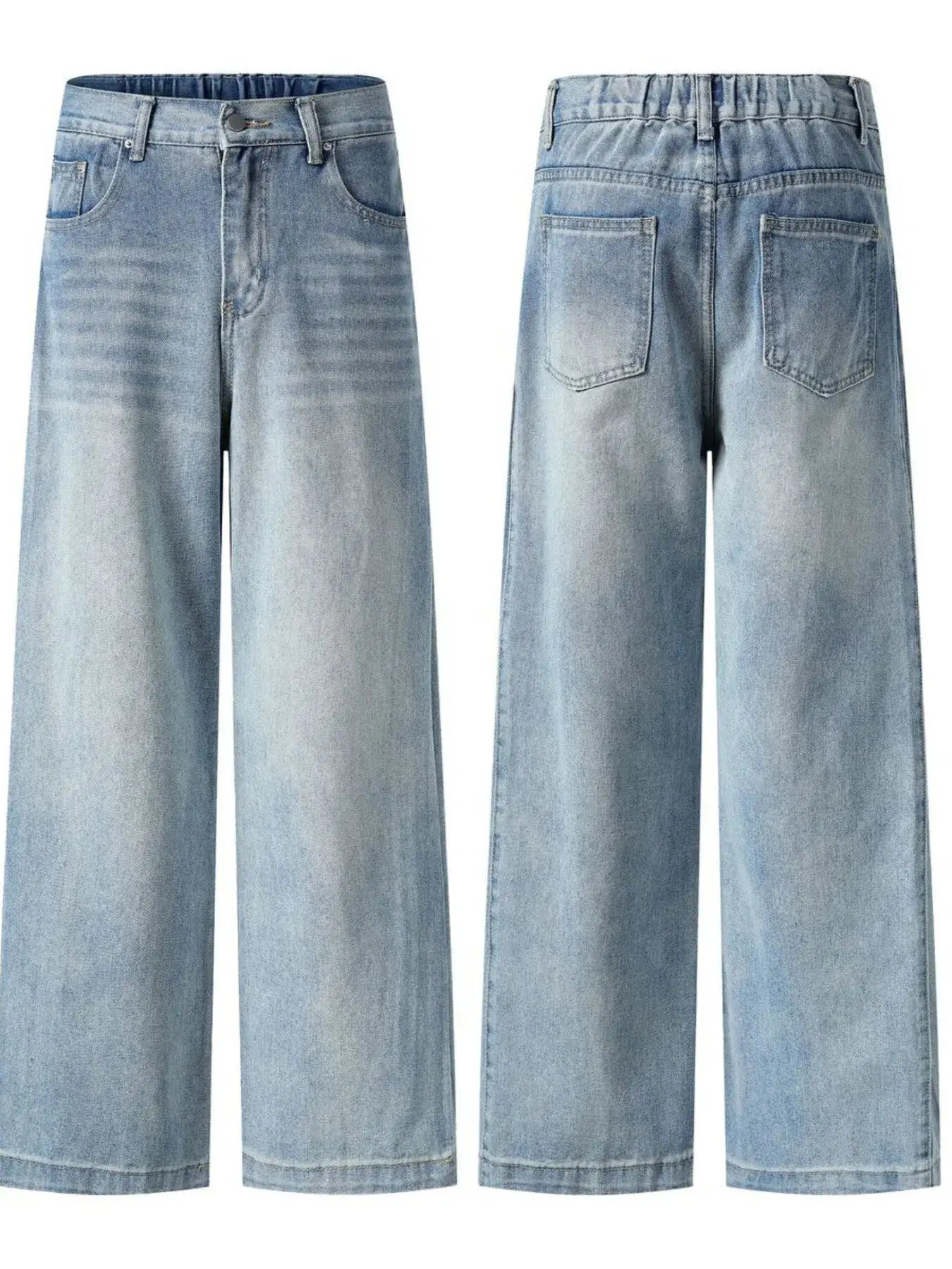 Men's High-Waist Wide Leg Relaxed Fit Jeans