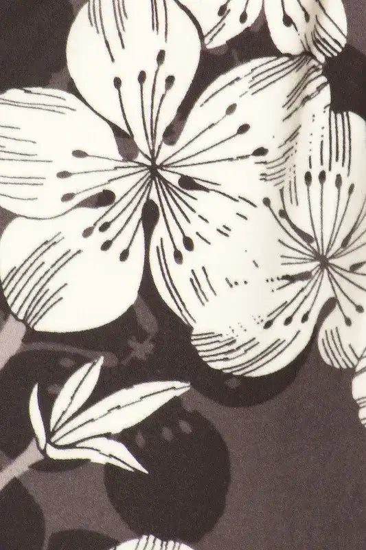 Leggings Depot Full Size Buttery Soft Floral Joggers with Drawstring Plus Size