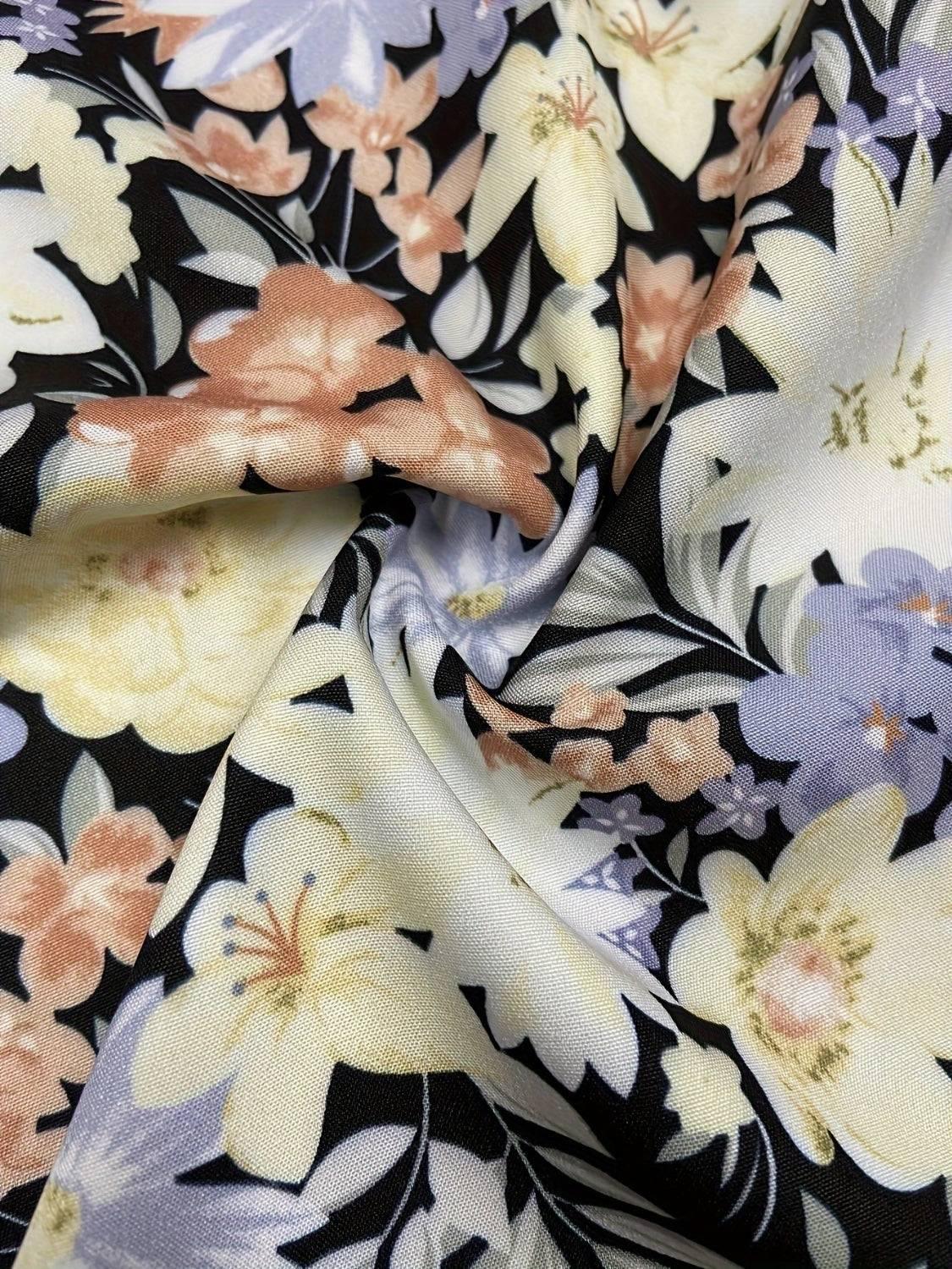 Floral Sleeveless Midi Dress - Clothes For Her Online Store