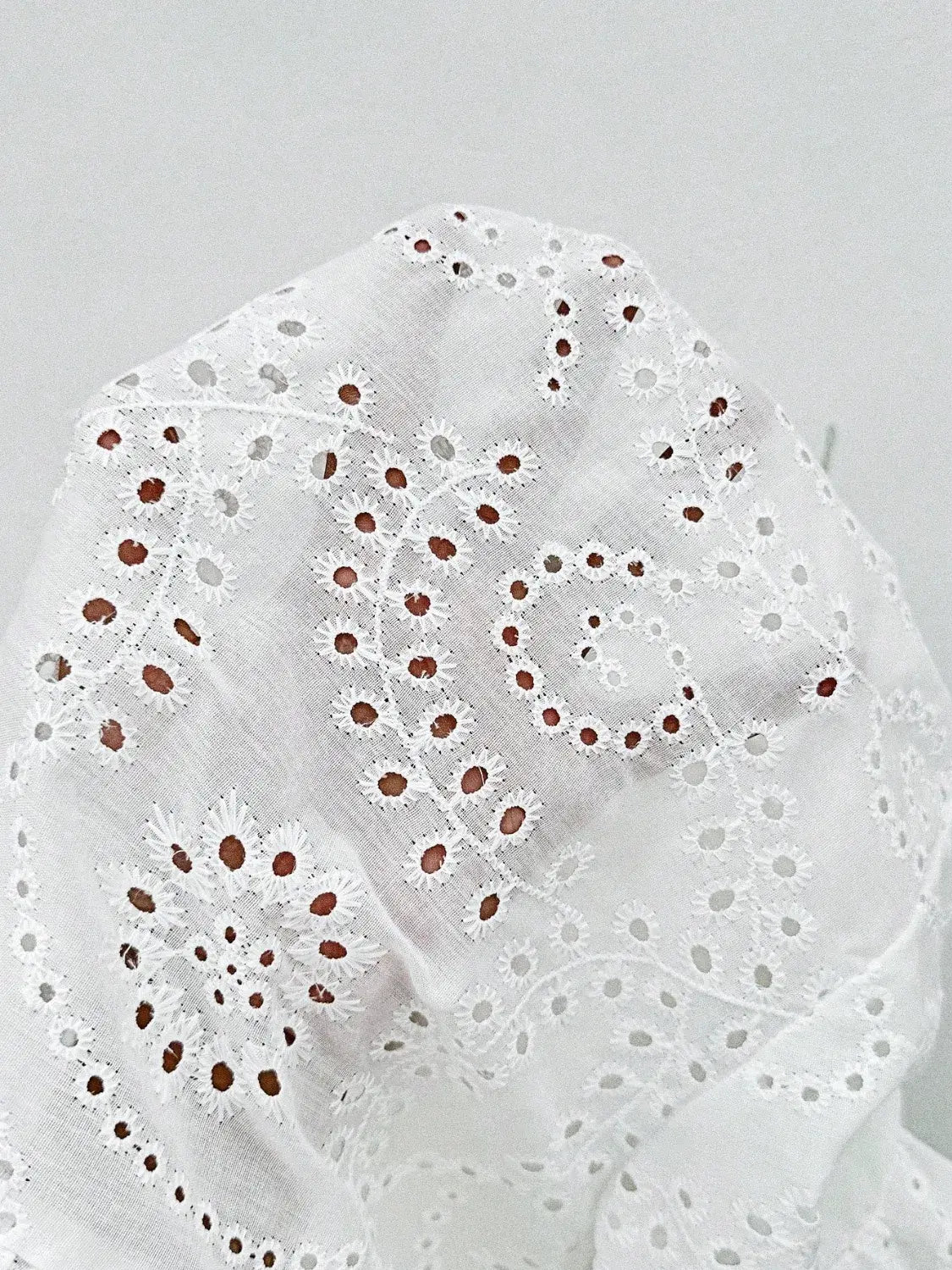 Eyelet Solid Collared Neck Half Sleeve Shirt