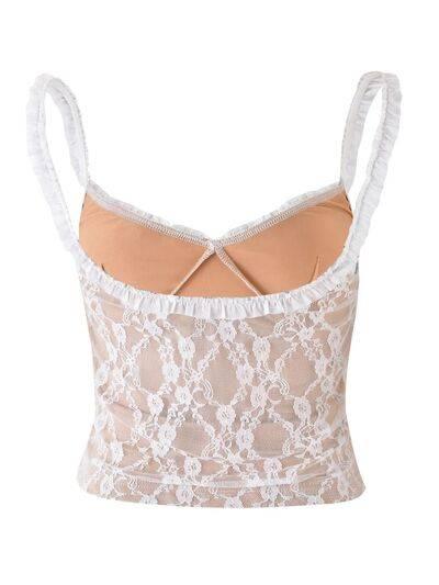 Frill Bow Lace Cami - Clothes For Her Online Store