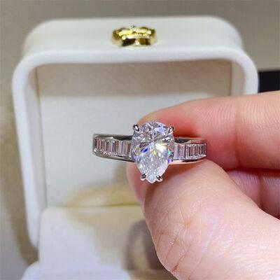 3 Carat Moissanite 925 Sterling Silver Ring - Clothes For Her Online Store