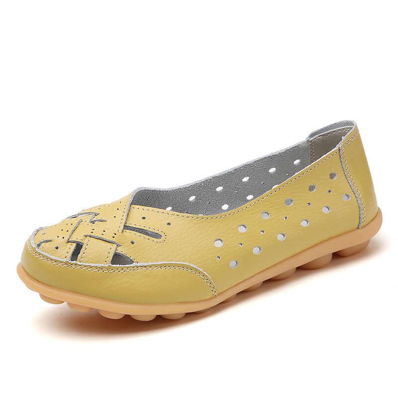 Hollow Out Round toe Flats Slip-Ons - Clothes For Her Online Store