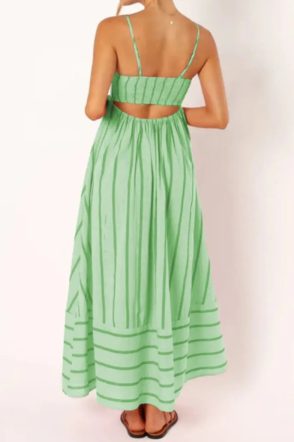 Striped Square Neck Cami Dress