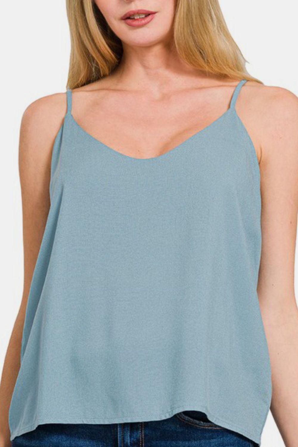 Zenana Two Layered Spaghetti Strap Cami - Clothes For Her Online Store