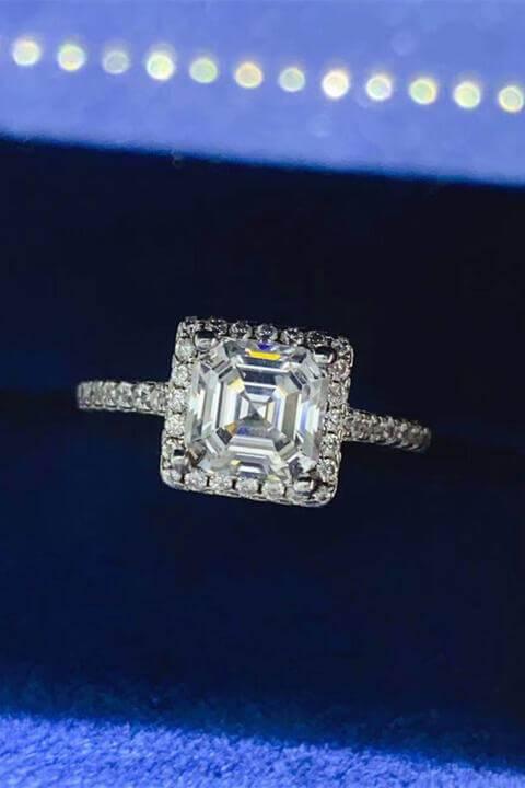 2 Carat Moissanite 925 Sterling Silver Ring - Clothes For Her Online Store