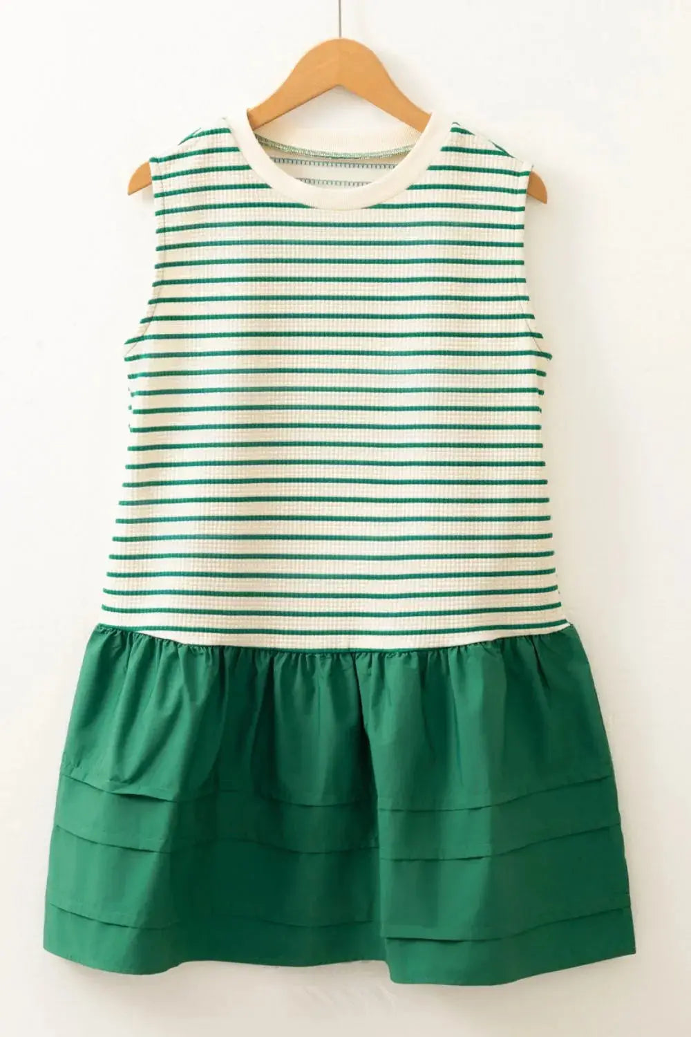 Stripe Woven Sleeveless Mini Dress - Clothes For Her Online Store
