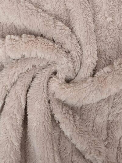 Plus Size Open Front Long Sleeve Hooded Fuzzy Jacket - Clothes For Her Online Store