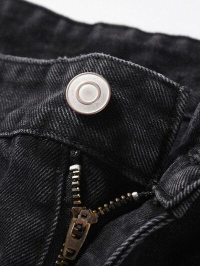 Men's Full Size Washed Straight Leg Jeans Plus Size - Clothes For Her Online Store