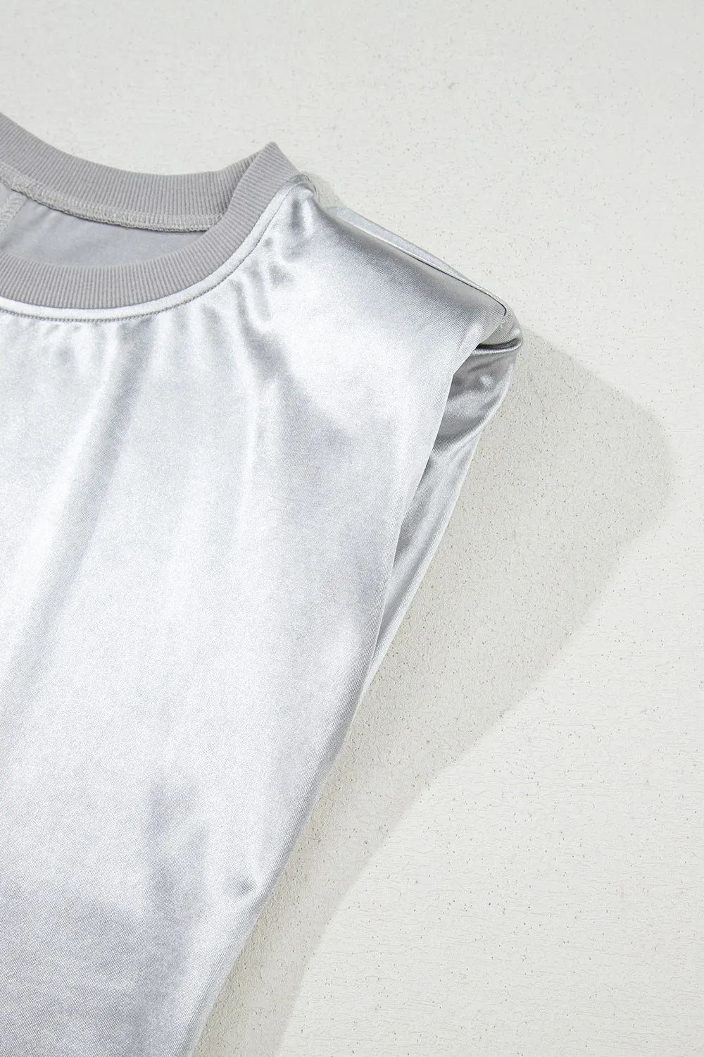 Round Neck Satin Tank Top