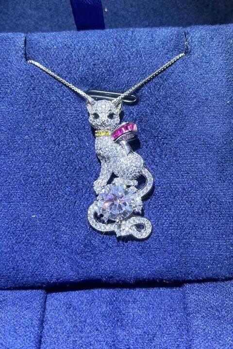 2 Carat Moissanite 925 Sterling Silver Necklace - Clothes For Her Online Store
