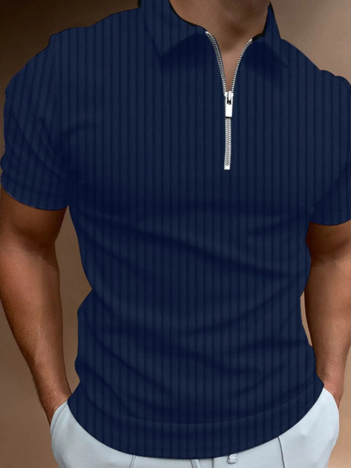 Men's Full Size Collared Neck Short Sleeve Polo Plus Size