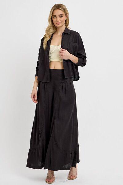 RISEN Button Down Long Sleeve Shirt - Clothes For Her Online Store