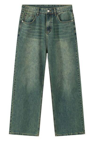 Pocketed Baggy Jeans - Clothes For Her Online Store