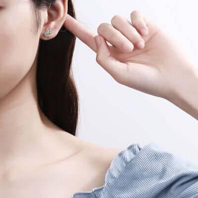 1 Carat Moissanite Butterfly Shape Earrings - Clothes For Her Online Store