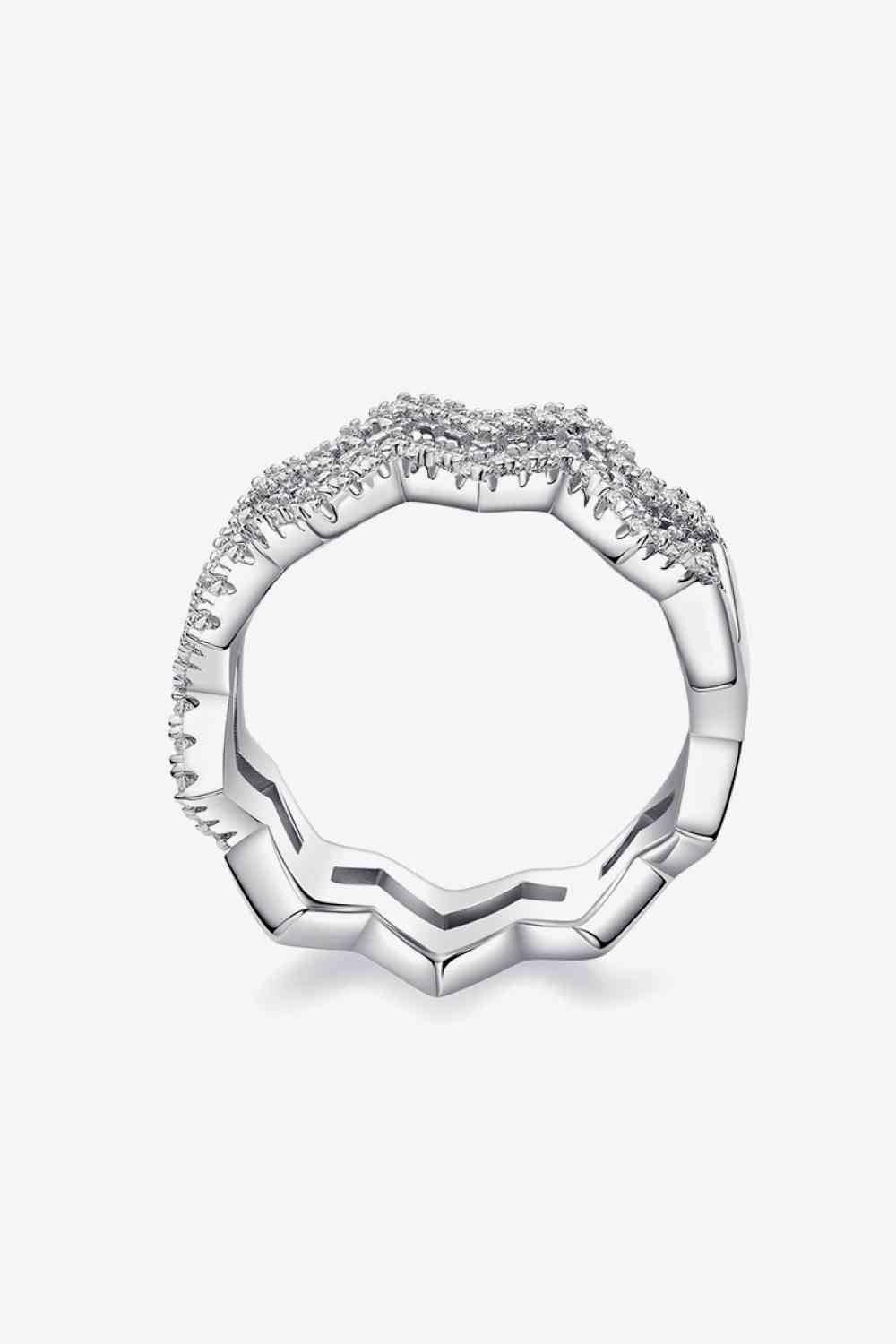 Adored Moissanite Zigzag Stacking Rings - Clothes For Her Online Store