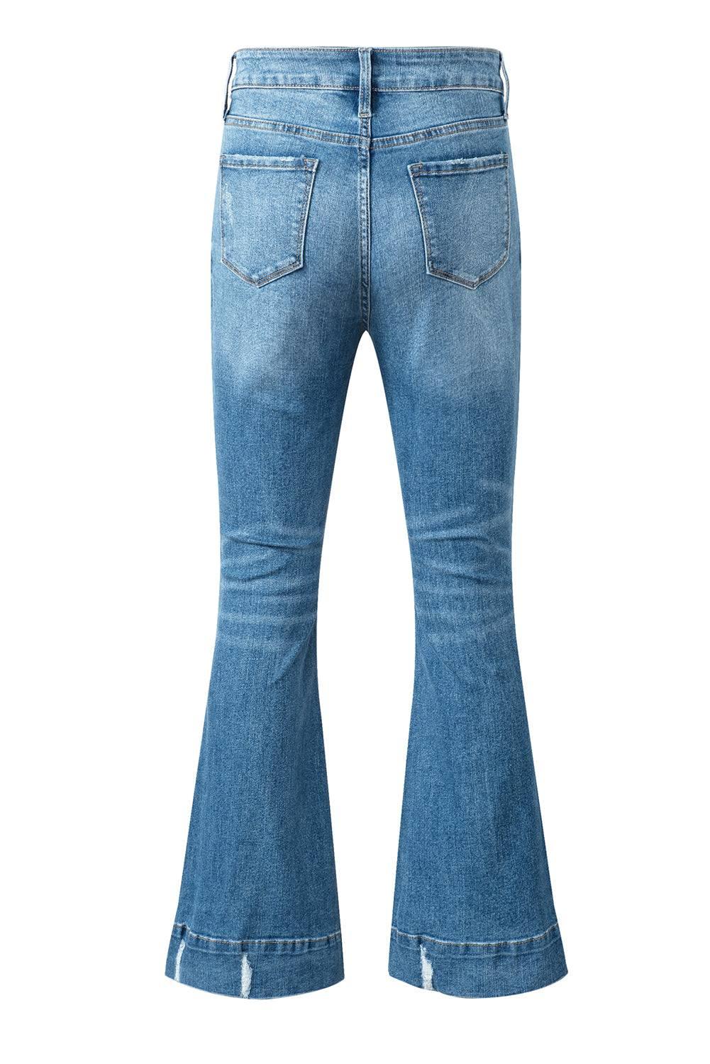 Cat's Whisker Bootcut Jeans with Pockets - Clothes For Her Online Store