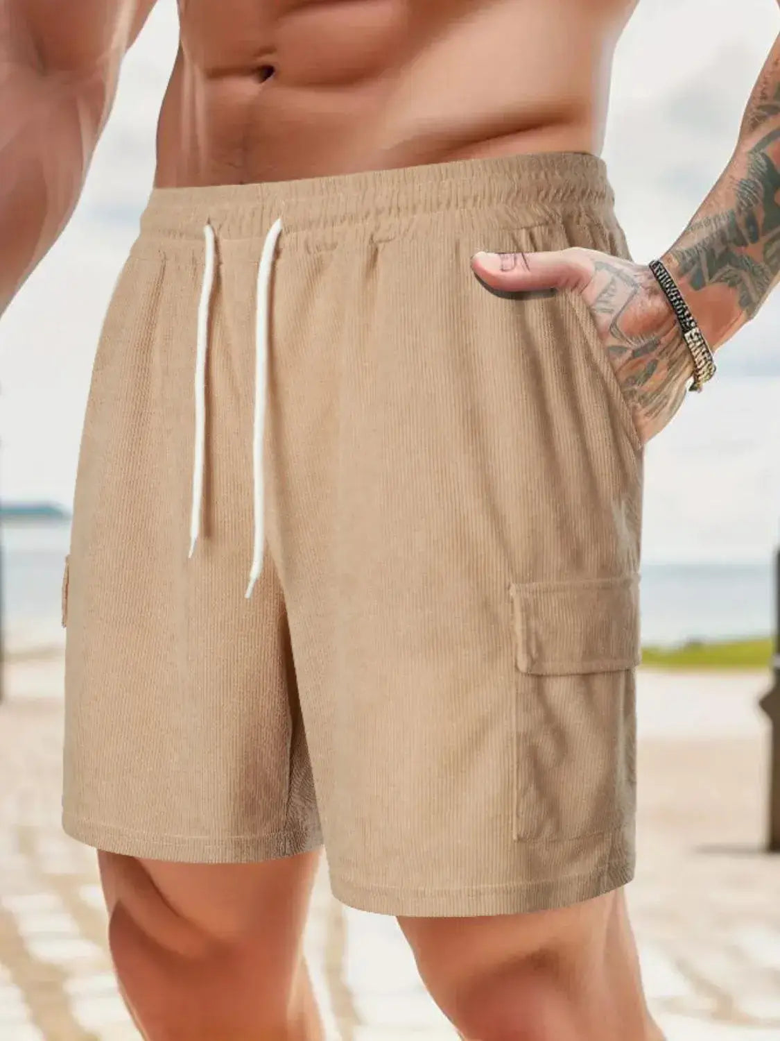 Men's Drawstring Shorts with Pockets