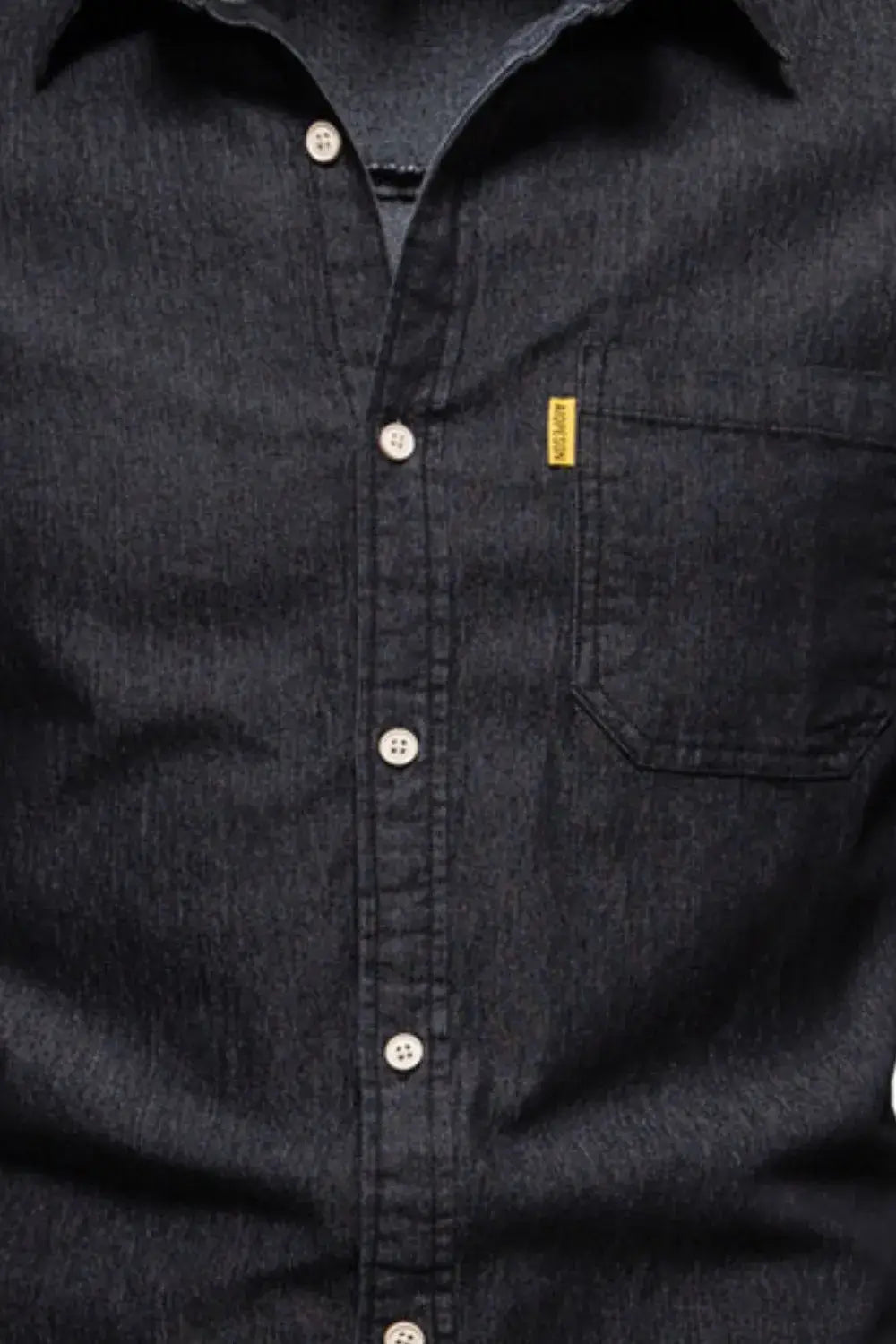 Men's Button-Down Denim Shirt with Chest Pocket