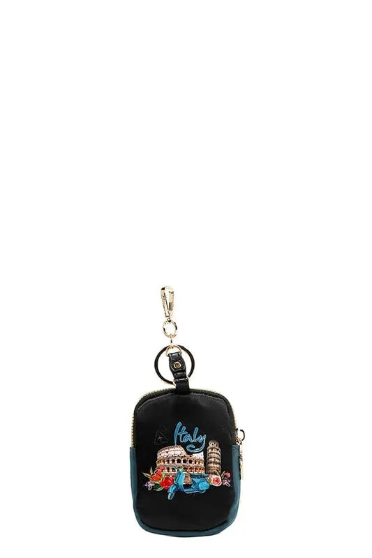 Nicole Lee USA Mini Coin Purse Keychain