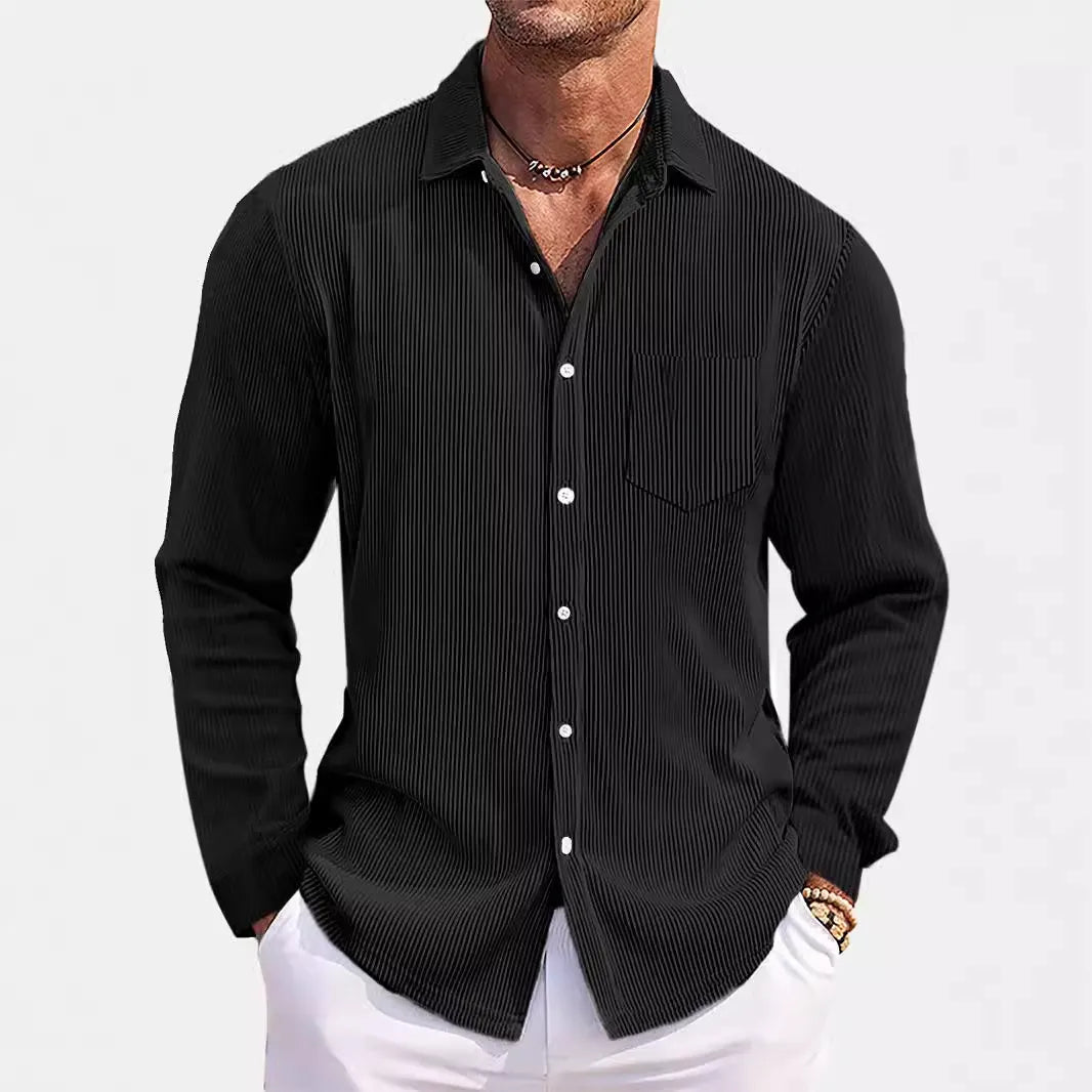 Men's Full Size Button Down Long Sleeve Shirt Plus Size