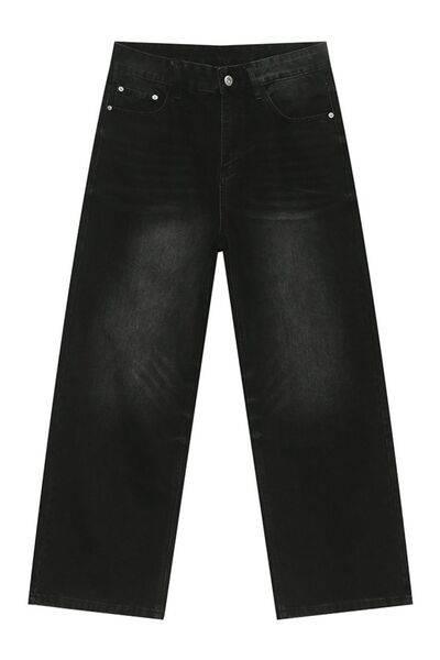 High Rise Wide Leg Casual Jeans - Clothes For Her Online Store