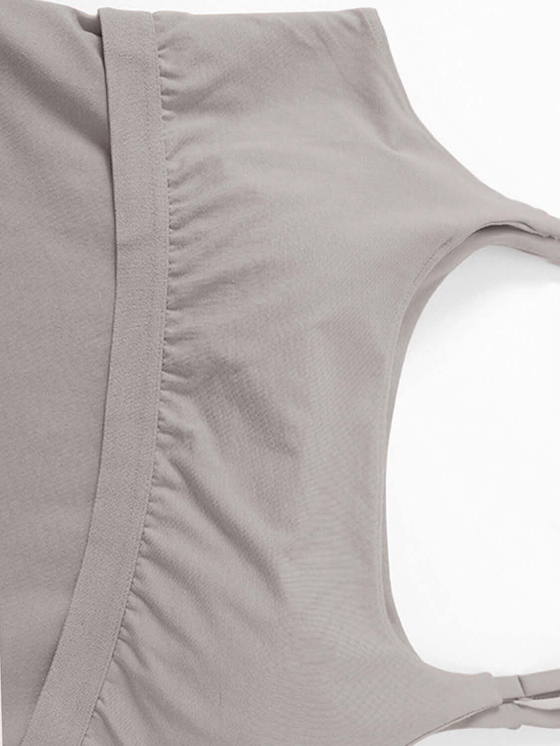 Scoop Neck Cropped Cami with Chest Pads - Clothes For Her Online Store