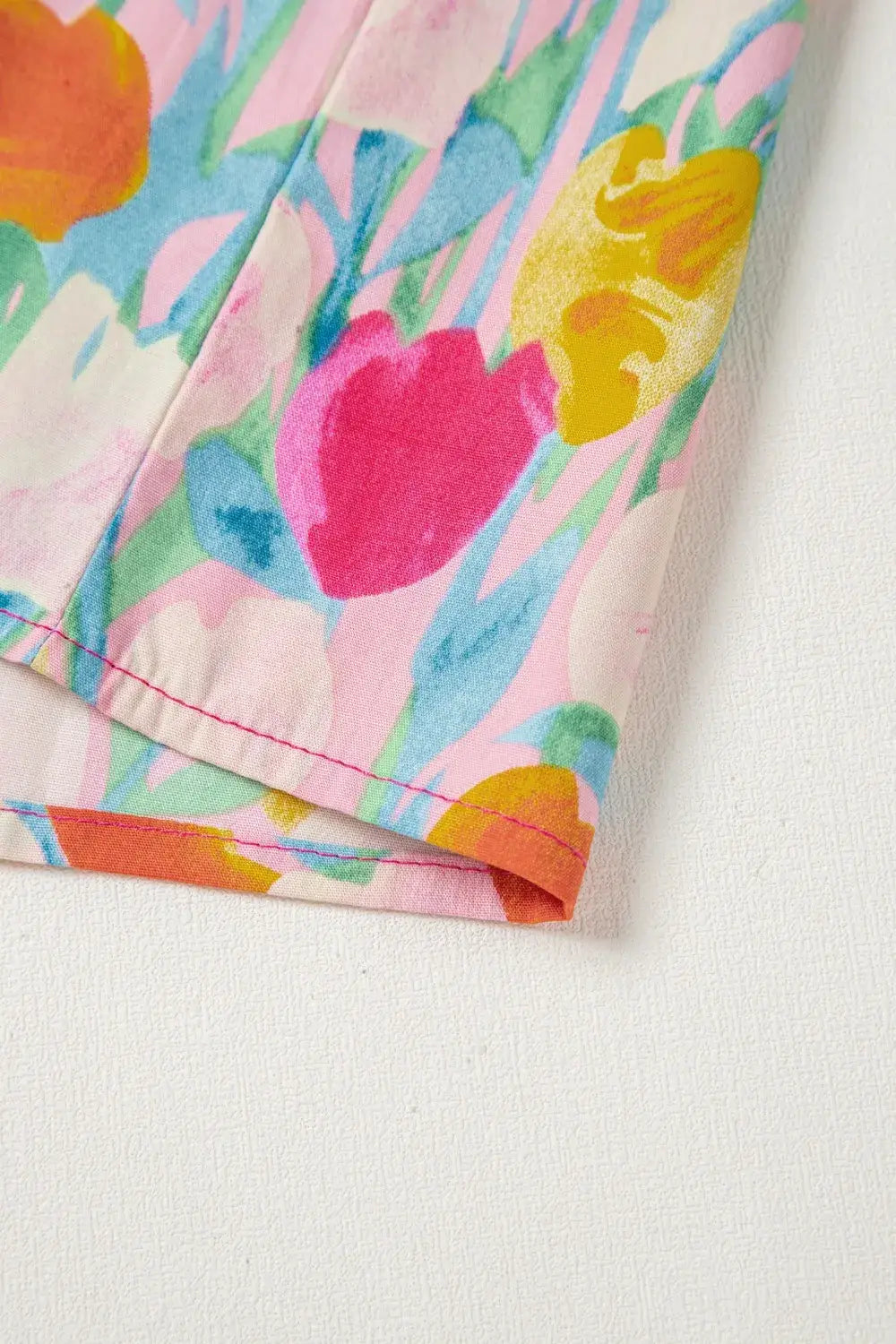 Floral Ruffle Layered Sleeve Blouse