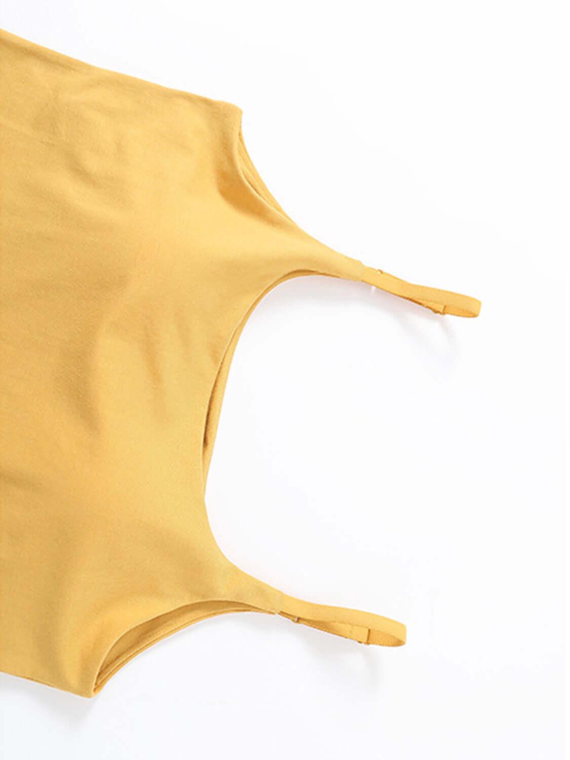 Scoop Neck Cropped Cami with Chest Pads - Clothes For Her Online Store