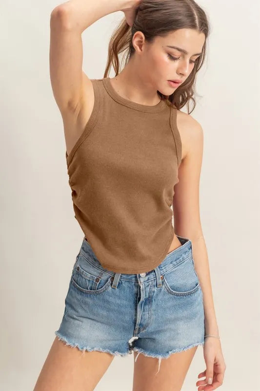 HYFVE Mineral Wash Rib Knit Tank