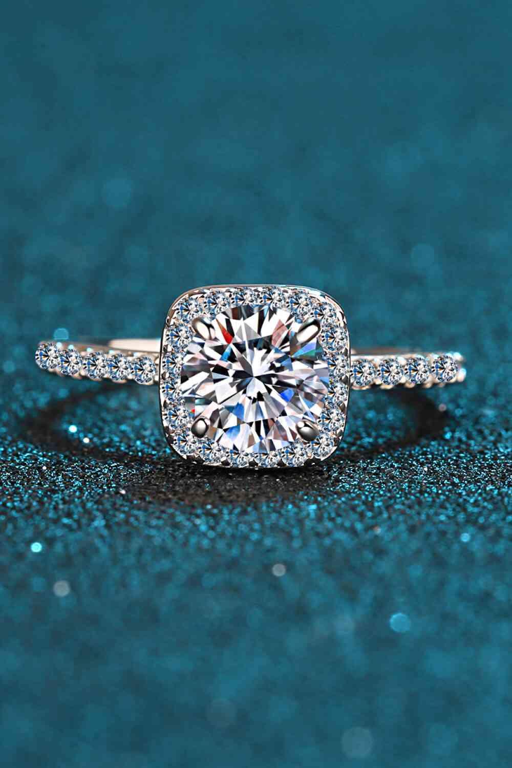 Square Moissanite Ring - Clothes For Her Online Store