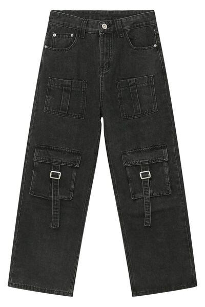 Mid Rise Men's Jeans with Cargo Pockets - Clothes For Her Online Store