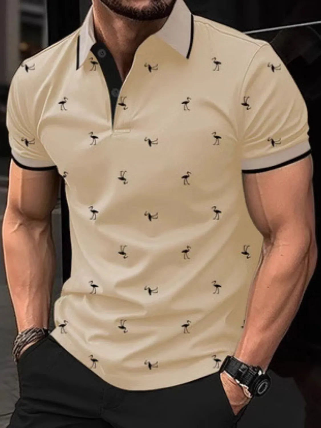 Men's Full Size Collared Neck Short Sleeve Polo Plus Size